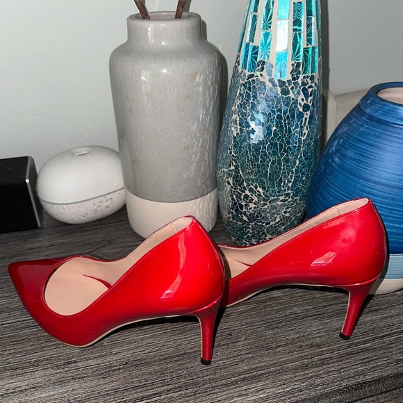 Lovirs Red Pointed-Toe Stiletto Heels - Picture 3 of 8